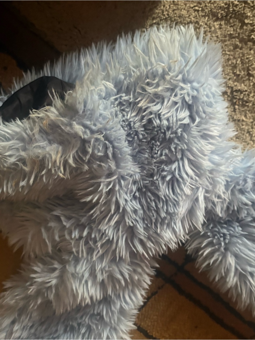 Plush Faux Fur bunny hat - Light Blue